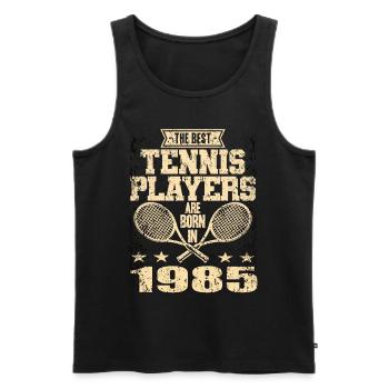The Best Tennis Players Are Born In 1985 - Männer Premium Bio Tank Top - Schwarz - Vorne - Michal (187cm)