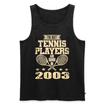 Les meilleurs joueurs de tennis sont nés en 2003 - Débardeur bio Premium Homme - noir - Devant - Michal (187cm)