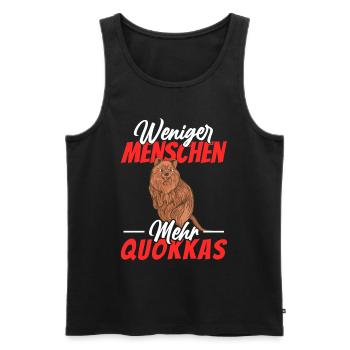 Weniger Menschen mehr Quokkas Quokka - Männer Premium Bio Tank Top - Schwarz - Vorne - Michal (187cm)
