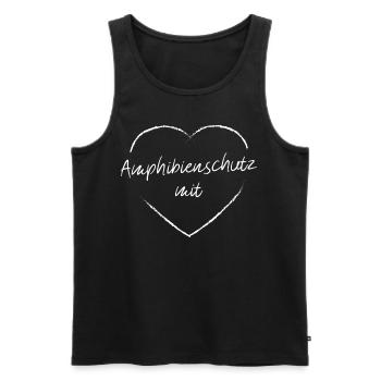 Amphibienschutz mit Herz Amphibien Tierschützer - Männer Premium Bio Tank Top - Schwarz - Vorne - Michal (187cm)