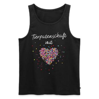 Tierpatenschaft mit Herz Pflegestelle Tierheim - Männer Premium Bio Tank Top - Schwarz - Vorne - Michal (187cm)