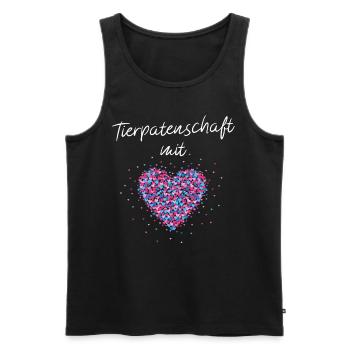 Tierpatenschaft mit Herz Pflegestelle Straßenhund - Männer Premium Bio Tank Top - Schwarz - Vorne - Michal (187cm)