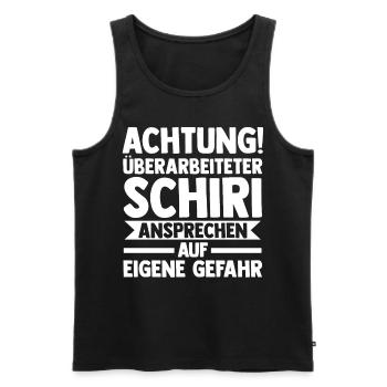 Schiri Unparteiischer Fußball Schiedsrichter - Männer Premium Bio Tank Top - Schwarz - Vorne - Michal (187cm)