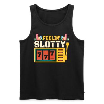 Kasino Glücksspiel Spielautomat Kartenspiel - Männer Premium Bio Tank Top - Schwarz - Vorne - Michal (187cm)