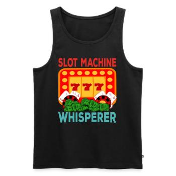 Casino Gambling Slot Machine à sous Jeu de cartes - Débardeur bio Premium Homme - noir - Devant - Michal (187cm)