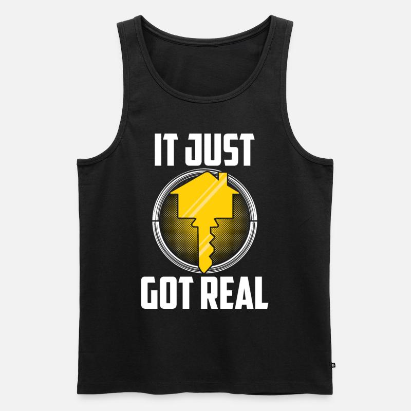 It Just Got Real - Men's Premium Organic Tank Top - black