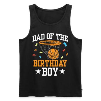 Dad Of The Birthday Boy - Männer Premium Bio Tank Top - Schwarz - Vorne - AI Model Male 178 light (178cm)