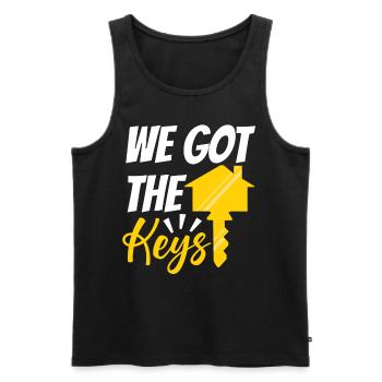 We Got The Keys - Men's Premium Organic Tank Top - black - Front - AI Model Male 178 light (178cm)