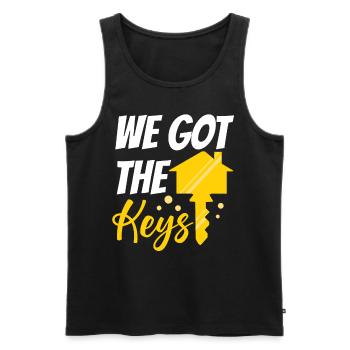 We Got The Keys - Men's Premium Organic Tank Top - black - Front - AI Model Male 178 light (178cm)