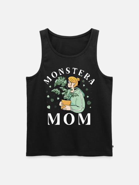 Monstera Mom - Men's Premium Organic Tank Top - black