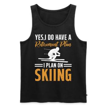 Ski Winter Skiing - My Retirement Plan is Skiing - Men's Premium Organic Tank Top - black - Front - Michal (187cm)