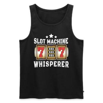 Casino Gambling Slot Machine à sous Jeu de cartes - Débardeur bio Premium Homme - noir - Devant - Michal (187cm)