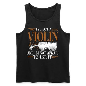 Violin Violinist Vintage I've Got - Männer Premium Bio Tank Top - Schwarz - Vorne - AI Model Male 178 light (178cm)