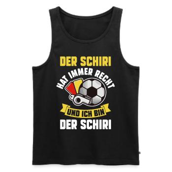 Schiri Unparteiischer Fußball Schiedsrichter - Männer Premium Bio Tank Top - Schwarz - Vorne - Michal (187cm)