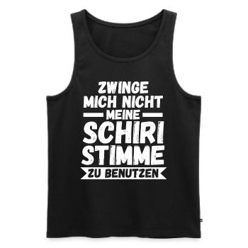 Schiri Unparteiischer Fußball Schiedsrichter - Männer Premium Bio Tank Top - Schwarz - Vorne - Michal (187cm)