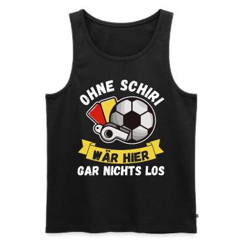 Schiri Unparteiischer Fußball Schiedsrichter - Männer Premium Bio Tank Top - Schwarz - Vorne - Michal (187cm)