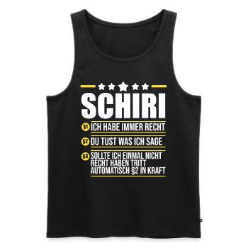 Schiri Unparteiischer Fußball Schiedsrichter - Männer Premium Bio Tank Top - Schwarz - Vorne - Michal (187cm)