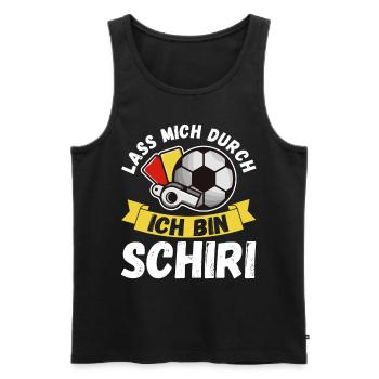 Schiri Unparteiischer Fußball Schiedsrichter - Männer Premium Bio Tank Top - Schwarz - Vorne - Michal (187cm)