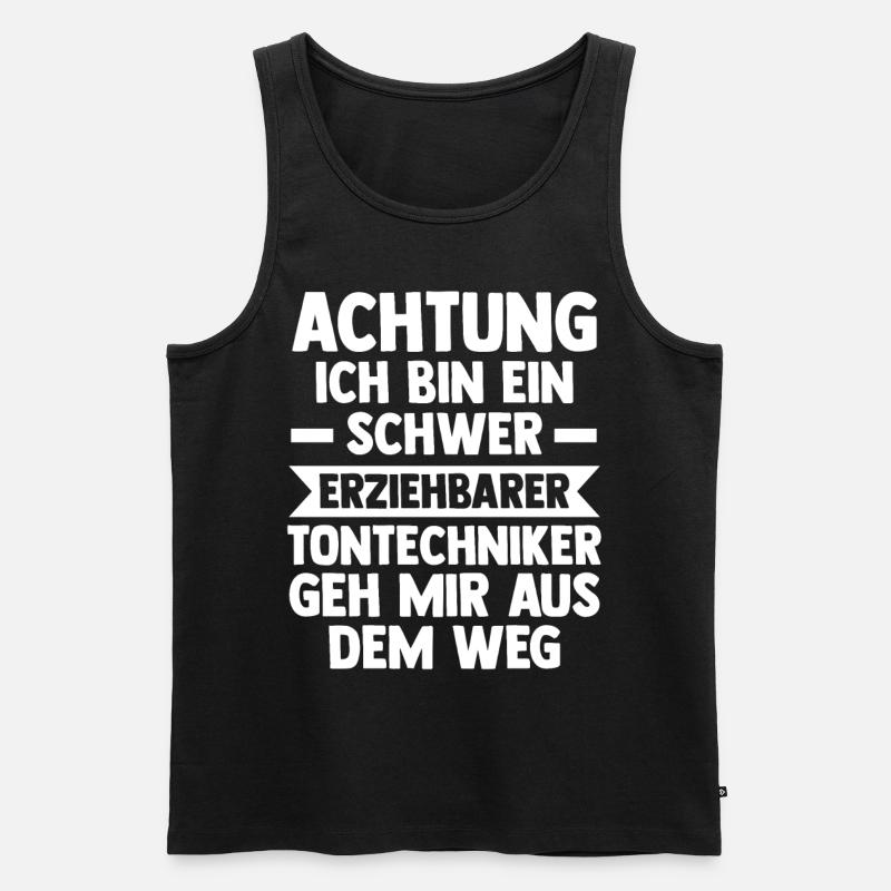 Toningenieur Tontechnik Tontechniker - Männer Premium Bio Tank Top - Schwarz
