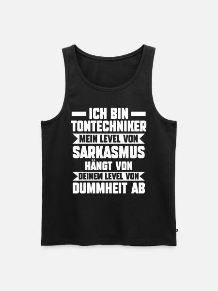 Toningenieur Tontechnik Tontechniker - Männer Premium Bio Tank Top - Schwarz