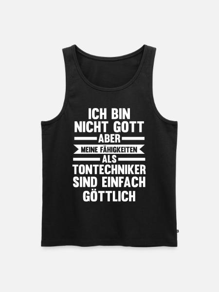 Toningenieur Tontechnik Tontechniker - Männer Premium Bio Tank Top - Schwarz