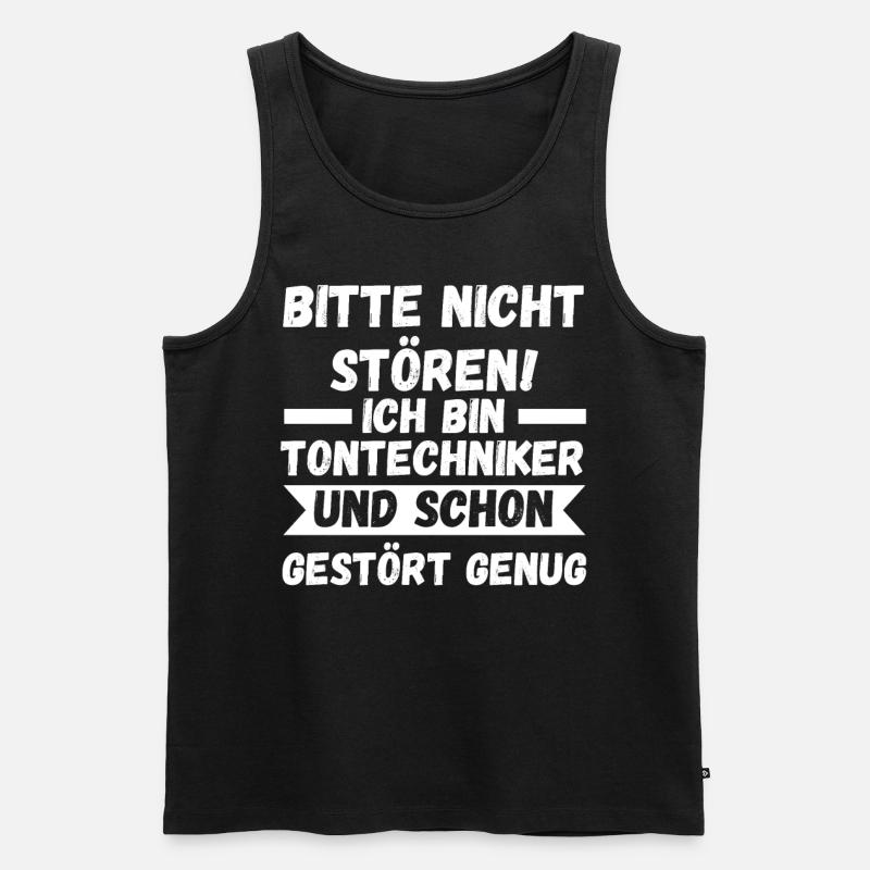 Toningenieur Tontechnik Tontechniker - Männer Premium Bio Tank Top - Schwarz