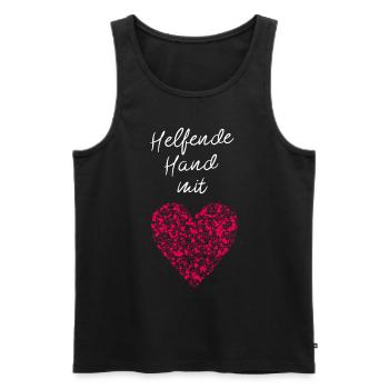 Helfende Hand mit Herz Ehrenamtlich Ehrenamt - Männer Premium Bio Tank Top - Schwarz - Vorne - Michal (187cm)
