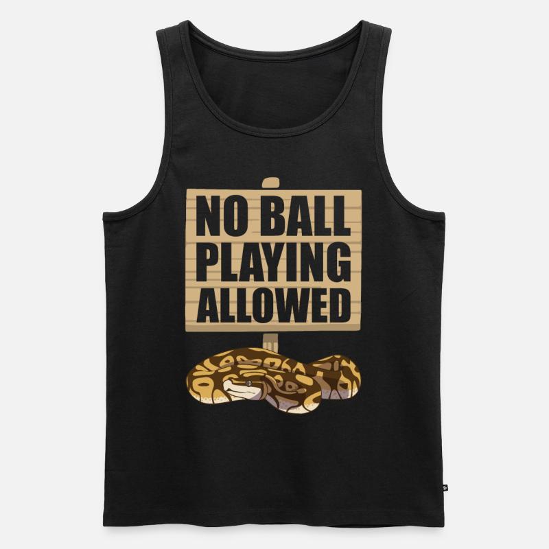 Funny Ball Python Snake - Men's Premium Organic Tank Top - black
