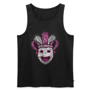 Fool's Mask Fool's Cap Carnival Carnival Confetti - Men's Premium Organic Tank Top - black - Front - AI Model Male 178 light (178cm)