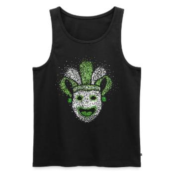 Fool's Mask Fastelovend Carnival 5th Season - Men's Premium Organic Tank Top - black - Front - AI Model Male 178 light (178cm)