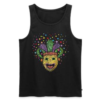 Carnival Mask Carnival Carnival Confetti - Men's Premium Organic Tank Top - black - Front - AI Model Male 178 light (178cm)