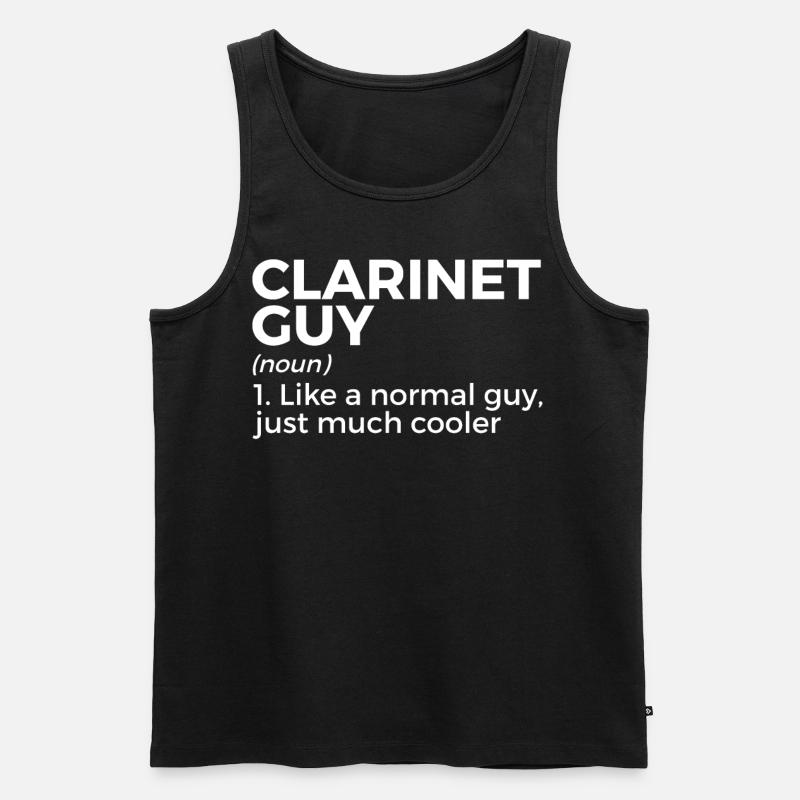 Klarinette Musiker - Männer Premium Bio Tank Top - Schwarz