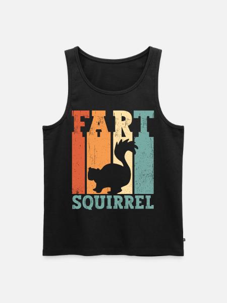 Funny Skunk Fart Squirrel Retro - Men's Premium Organic Tank Top - black