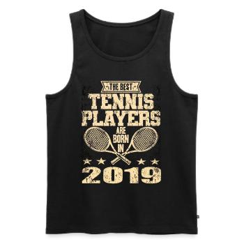 The Best Tennis Players Are Born In 2019 - Men's Premium Organic Tank Top - black - Front - AI Model Male 178 light (178cm)