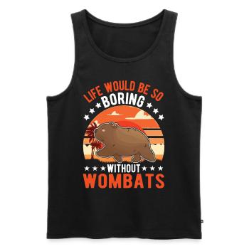 Wombat australien - Débardeur bio Premium Homme - noir - Devant - Michal (187cm)