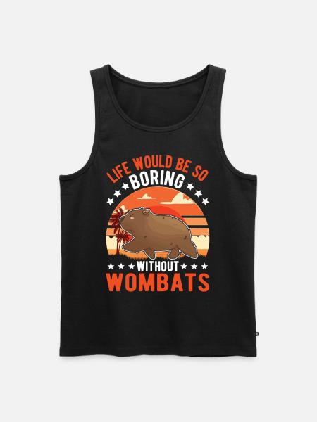 Australischer Wombat - Männer Premium Bio Tank Top - Schwarz