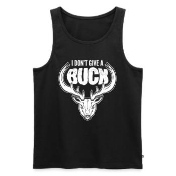 I Don't Give A Buck Deer Hunting Stag - Männer Premium Bio Tank Top - Schwarz - Vorne - Michal (187cm)