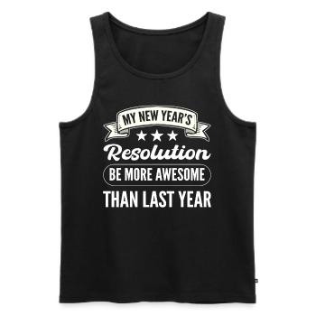 My New Year's Resolution New Years Eve - Men's Premium Organic Tank Top - black - Front - AI Model Male 178 light (178cm)