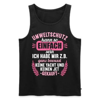Anti Umweltschutz Parodie Umweltschutz - Männer Premium Bio Tank Top - Schwarz - Vorne - Michal (187cm)