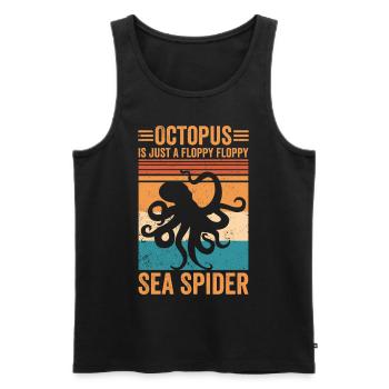 Der lustige Oktopus ist nur eine schlaffe, schlaff - Männer Premium Bio Tank Top - Schwarz - Vorne - AI Model Male 178 light (178cm)