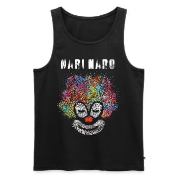 Nari Naro Karneval Fasching Konfetti Clown Narren - Männer Premium Bio Tank Top - Schwarz - Vorne - Michal (187cm)