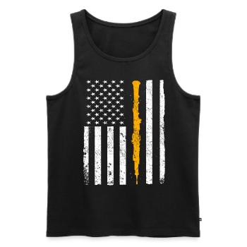 Oboe musician - Men's Premium Organic Tank Top - black - Front - Michal (187cm)