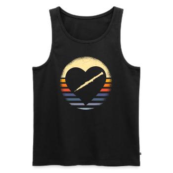 Oboe musician - Men's Premium Organic Tank Top - black - Front - Michal (187cm)