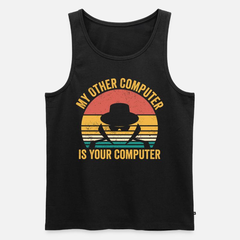 Funny Cybersecurity Computer Sicherheit - Männer Premium Bio Tank Top - Schwarz