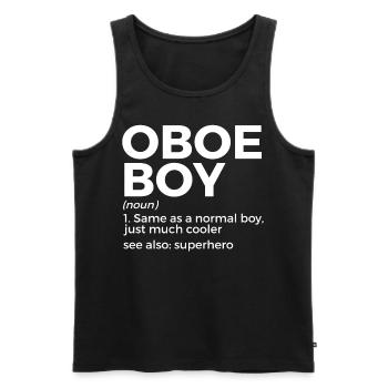 Oboe musician - Men's Premium Organic Tank Top - black - Front - Michal (187cm)