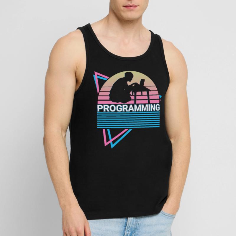 Programmeur de programmation Retro Débardeur bio Premium Homme