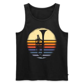 Mellophone Musician - Men's Premium Organic Tank Top - black - Front - Michal (187cm)