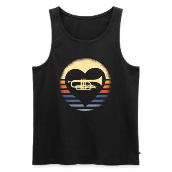 Mellophone Musician - Men's Premium Organic Tank Top - black - Front - Michal (187cm)