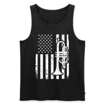 Mellophone Musician - Men's Premium Organic Tank Top - black - Front - Michal (187cm)