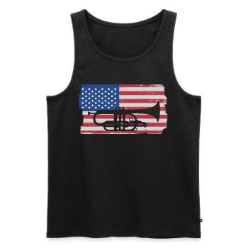Mellophone Musician - Men's Premium Organic Tank Top - black - Front - Michal (187cm)